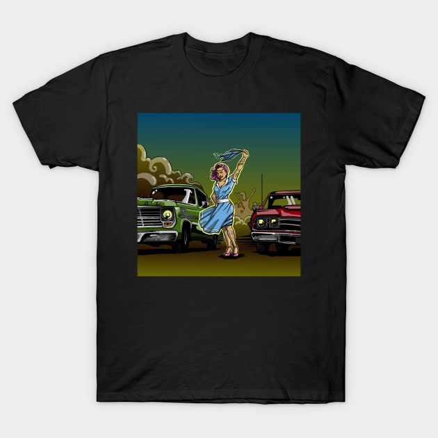 The Gasoline Queen or Race at Twilight grosvenordesign grosvenor John T-Shirt by grosvenordesign